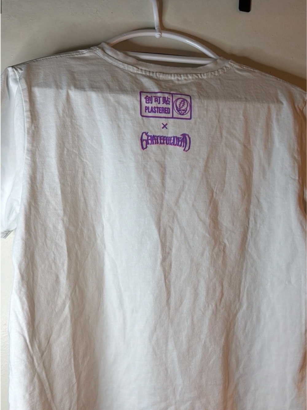 Grateful Dead x Plastered Graphic Tee Shirt White Multicolor Bear Print Size L - Picture 10 of 14